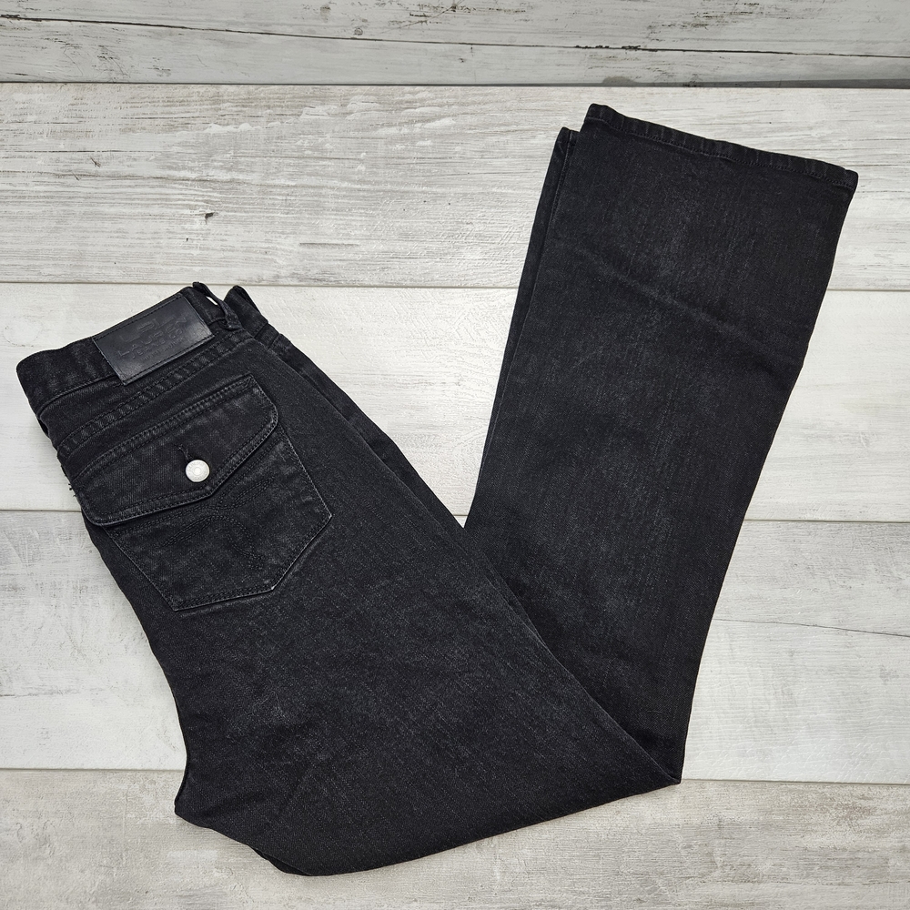 LRL Lauren Jeans Co. Ralph Lauren Classic Bootcut Jeans 6P Black Flap Pockets